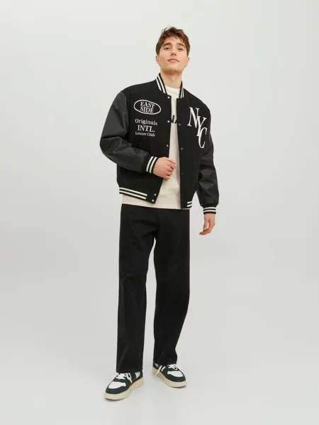 JACK & JONES Прямі джинси Без підкладки чорний