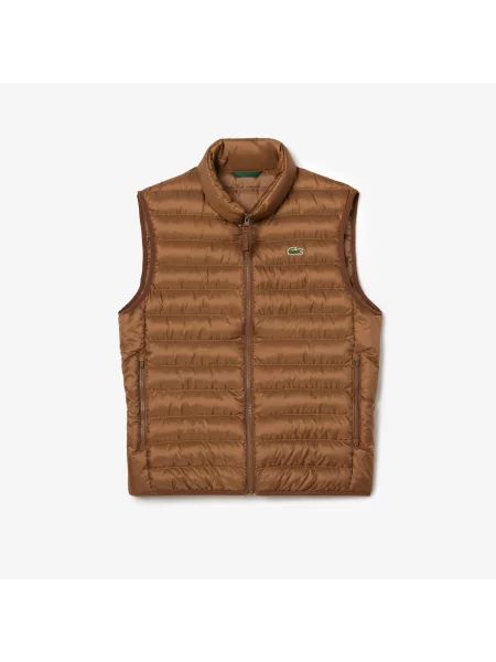 Lacoste Pikowana Kamizelka brązowy