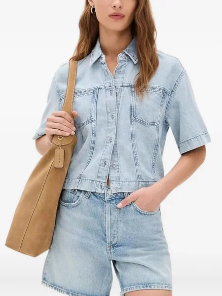 Cămașă Rag & Bone scurtă albastru