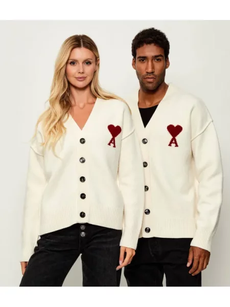 AMI Paris De lână cardigan | Relaxed fit