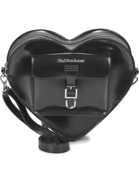 Crossbody torbica Dr. Martens z vzorcem srca črna