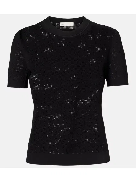 Tricou Tory Burch din jacard negru