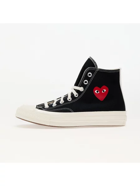 Sneakers Converse x Comme des Garçons PLAY Chuck 70 Hi Black/ Red/ Egret EUR 44 negru