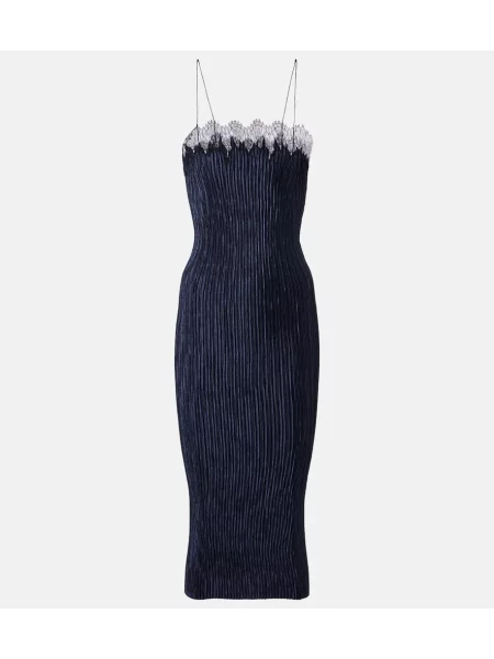 Sukienka midi Fforme koronkowa niebieska