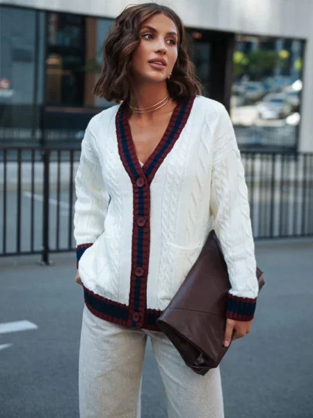 Кофти та светри Dressa бавовна/поліестер/еластан білий