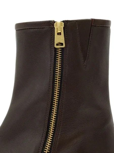 Cizme scurte Allsaints din piele maro