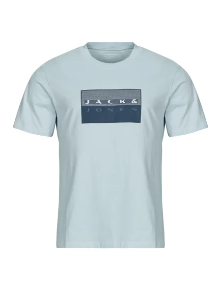 Pöttyös póló Jack & Jones nyomtatás kék