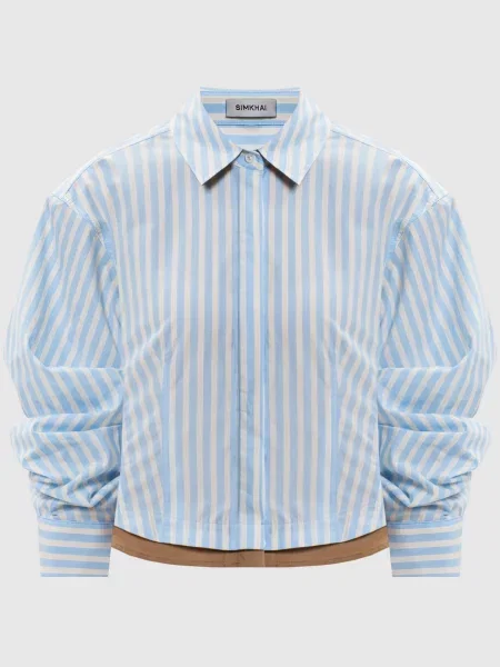 Сорочка в смужку Simkhai блакитна
