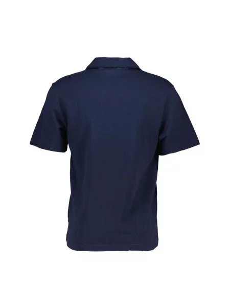 Lacoste polo z dodatkiem lnu niebieska