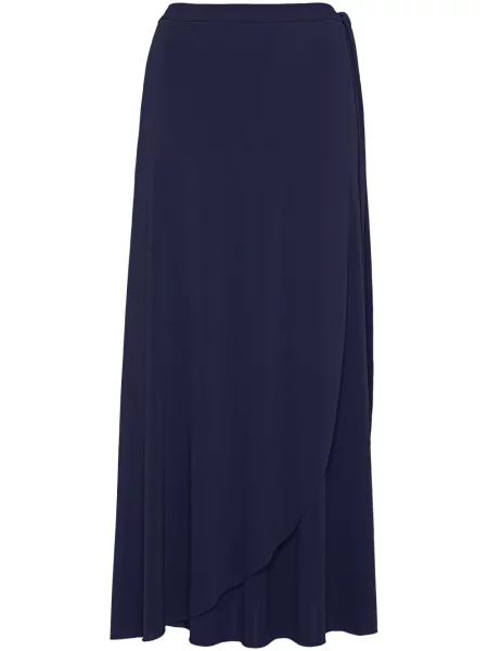 Spódnica midi Eres do kolan niebieska