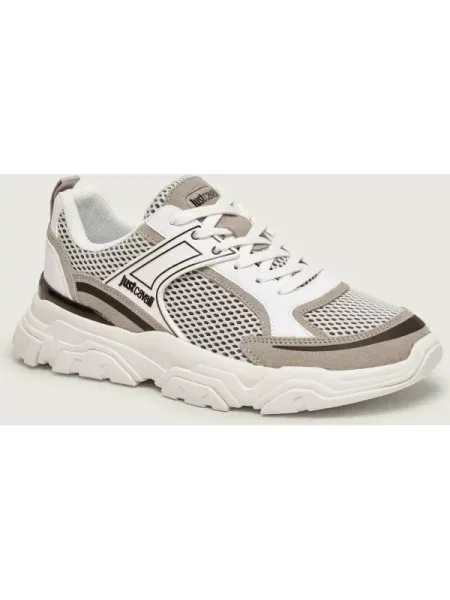 Just Cavalli Sneakers FONDO LIUK DIS. | piele întoarsă alb