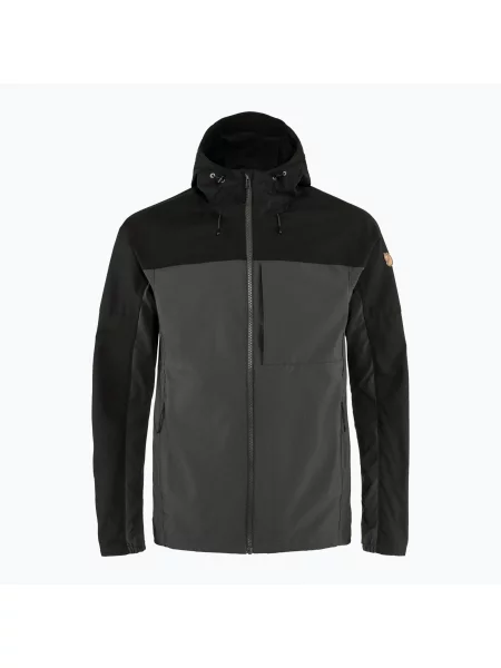 Kurtka przeciwwiatrowa Fjällräven Abisko Midsummer dark grey/ black czarna