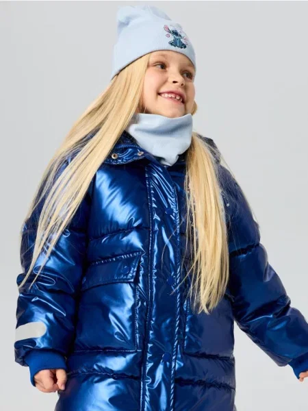 Sinsay čepice a nákrčník 2 pack Stitch modrá