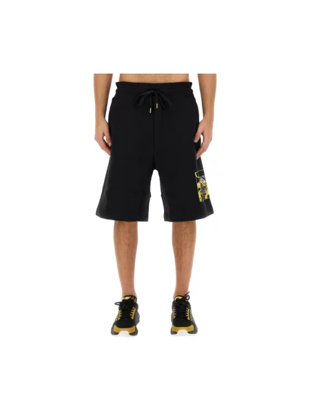 Bermudy Versace Jeans Couture z logo czarne