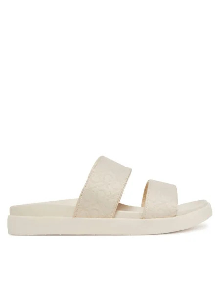 Calvin Klein Šľapky Flat Slide Jacq Écru