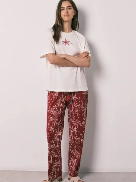 Women'secret pyžamo dámske béžová