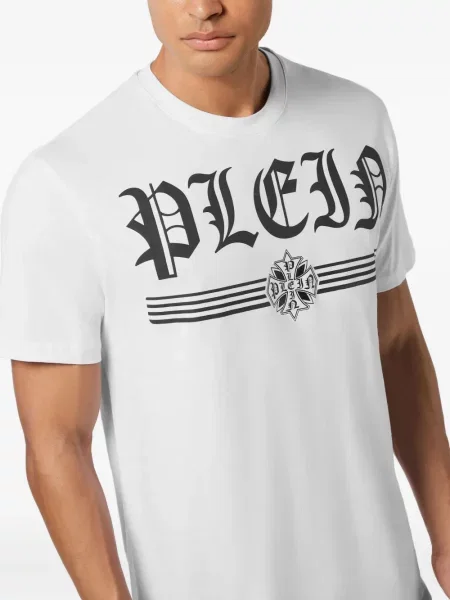 Μπλούζα Philipp Plein με σχέδιο με στρογγυλή λαιμόκοψη λευκό