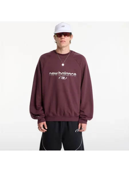 Hanorac crewneck New Balance din piele
