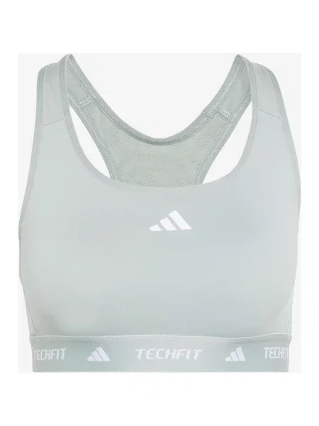 Biustonosz adidas TECHFIT szaro-zielony XS szary
