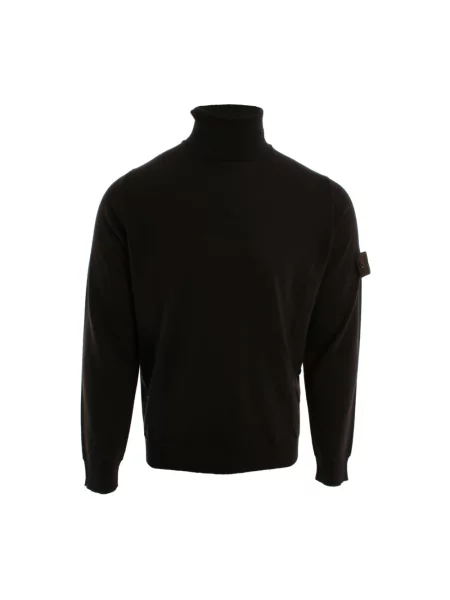 Golf golf Stone Island wełniany z kamieniami brązowy