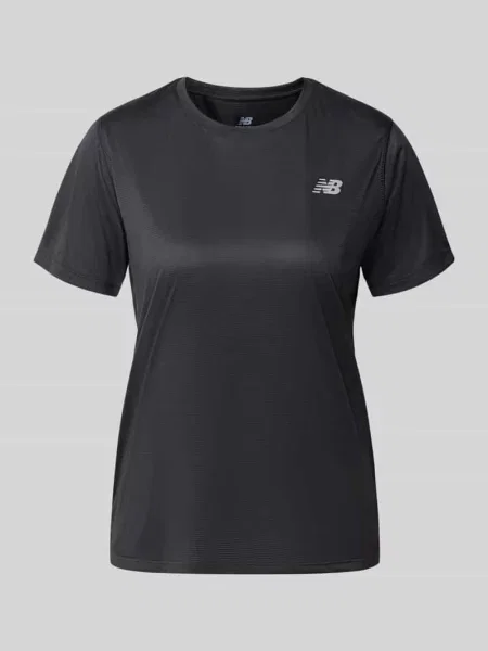 Męski t-shirt o kroju regular fit z nadrukiem z logo New Balance czarna