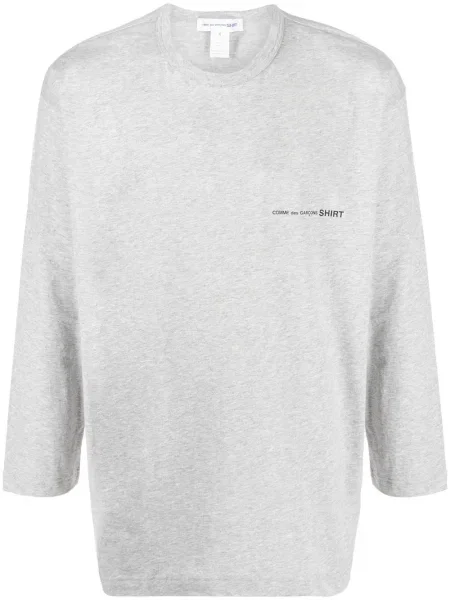Tricou Comme Des Garçons Shirt cu imagine lung gri
