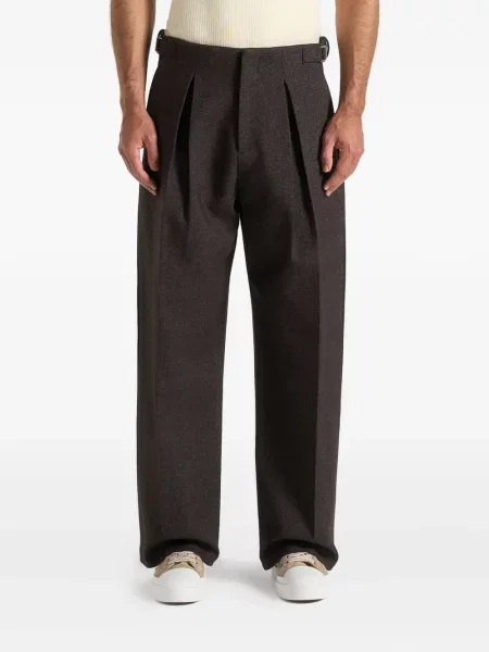 Plisované kalhoty Manière De Voir hnědé