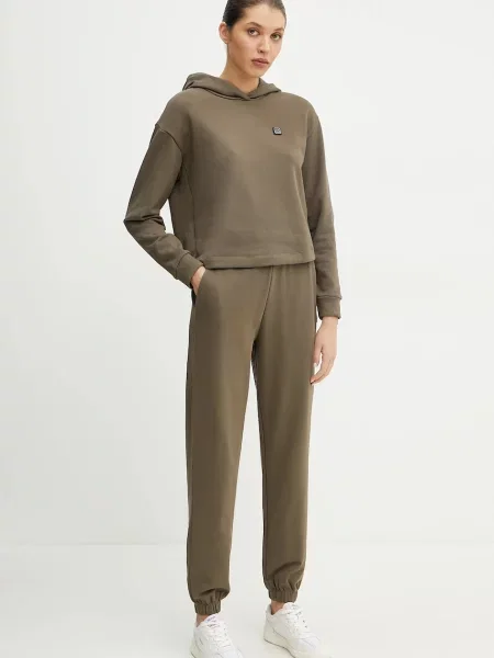 Armani Exchange bluza z kapturem gładka zielony