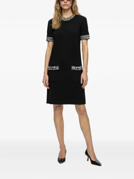Bouclé rochie tip cămașă Karl Lagerfeld negru