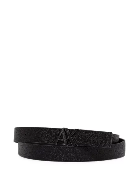 Reversibil curea Armani Exchange cu autograf negru