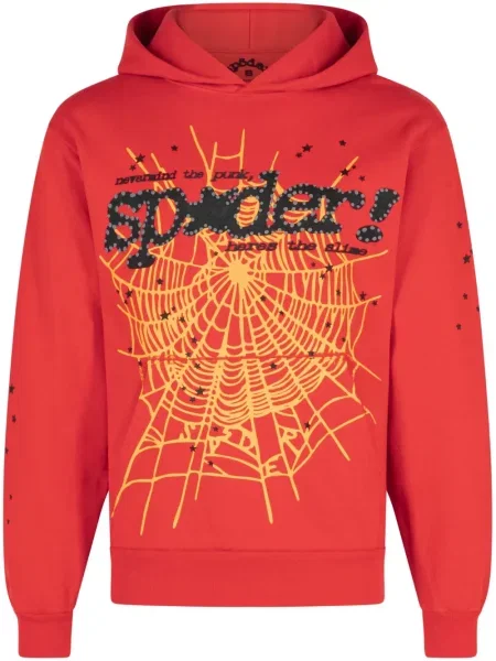 Hanorac cu glugă Sp5der roșu