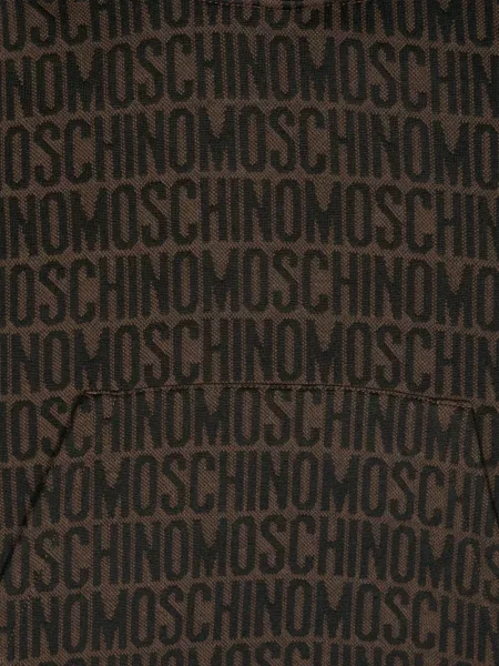 Bluza z kapturem dziecięca Moschino brązowa