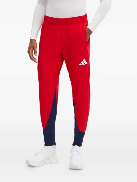 Τρέξιμο παντελόνι Adidas από διχτυωτό slip-on μαύρο