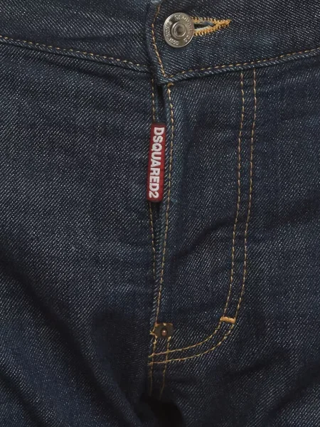 Blugi Dsquared2 cu broderie albastru