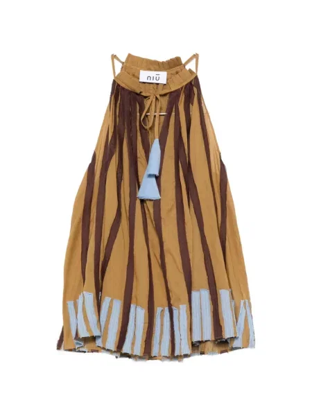 Bluzka Niu' w paski zielona