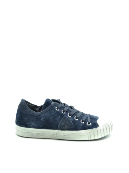 Sneakersy Philippe Model skórzane biznesowe niebieskie