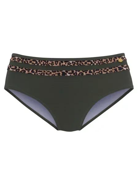 LASCANA Bikini hlačke Adelin / rjava / oliva bež