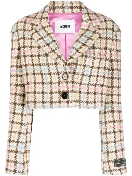 Cropp sacou Msgm din tweed maro