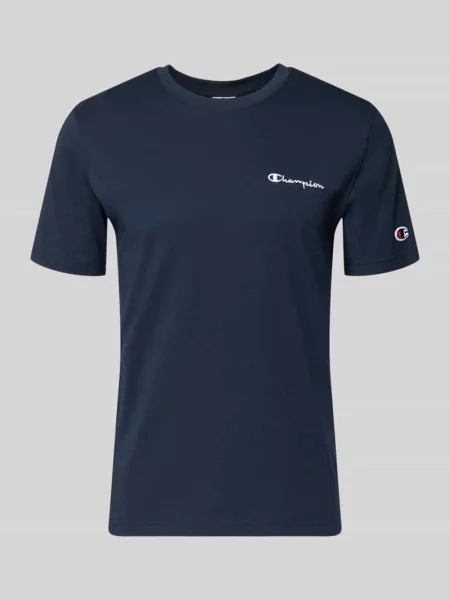 T-shirt z naszywanymi detalami z logo i okrągłym dekoltem Champion