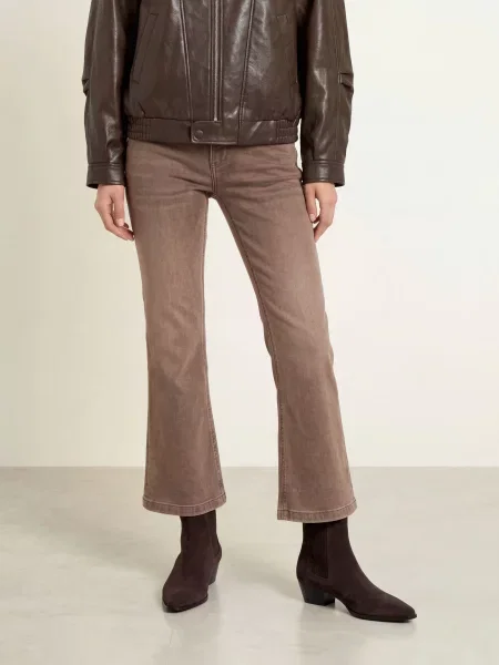 Gang Zkrácené Džíny 94 Amelie Kick brown authentic wash hnědé