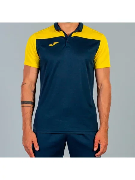 Koszulka polo do tenisa Joma Hobby II niebieska