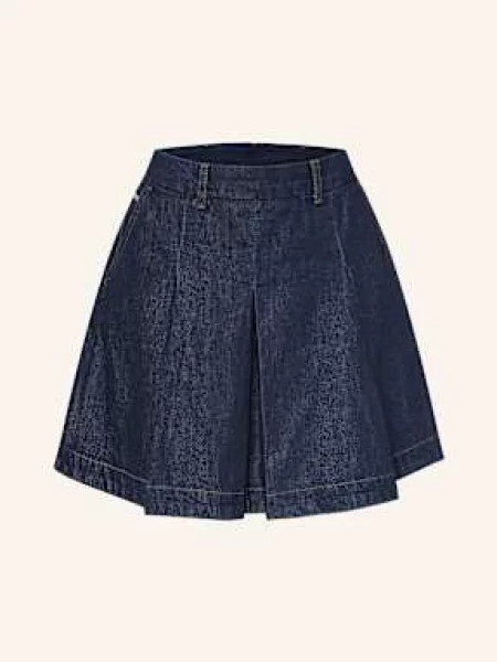 Spódnica jeansowa rozkloszowana z czystej bawełny Marc O'polo Denim niebieska