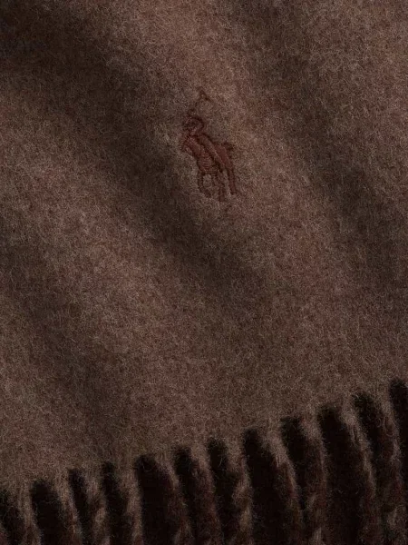 Polo Ralph Lauren szalik wełniany gładki brązowy
