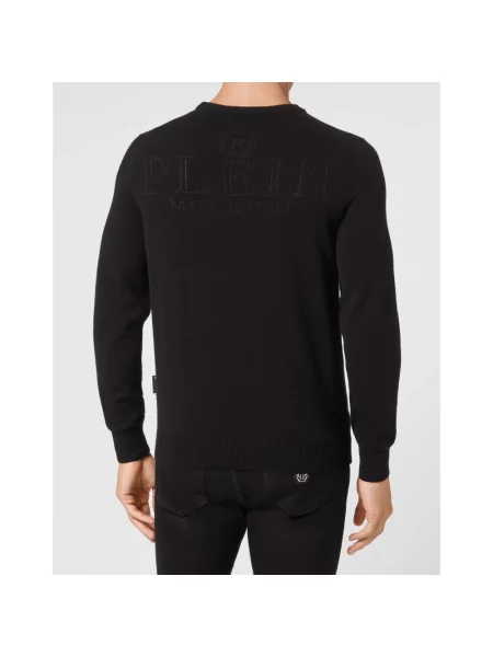 Sweter Philipp Plein z kaszmiru z okrągłym dekoltem czarny