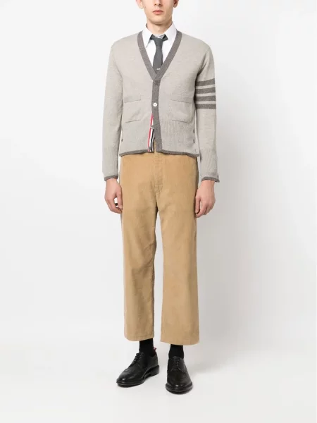 Cardigan Thom Browne din cașmir gri