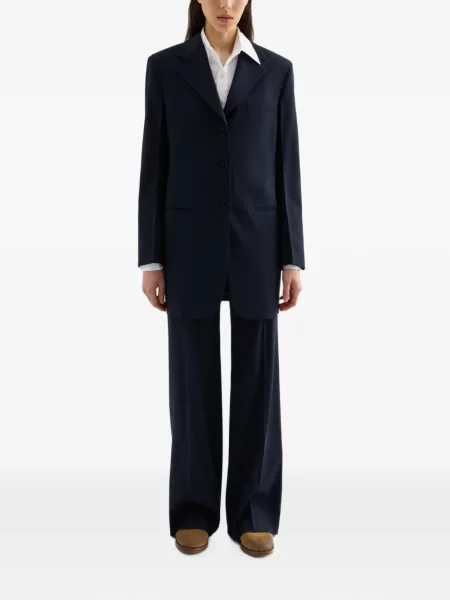 Pantaloni Jil Sander de lână albastru