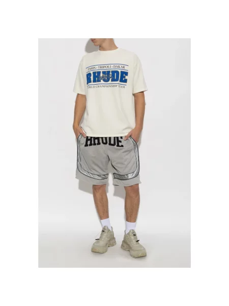 Koszulka Rhude z logo beżowa