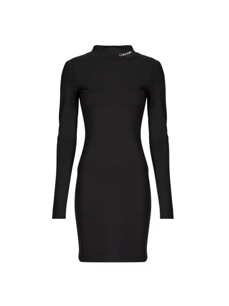 Denim obleka Calvin Klein Jeans črna