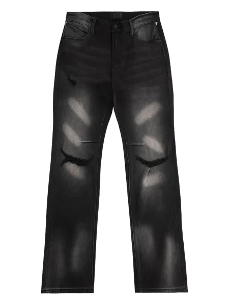 Разклешени дънки Rta с протрити краища черно