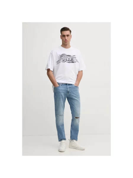 Koszulka Versace Jeans Couture z logo biała